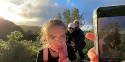 WTF?? PASSERERS CAUGHT US AND COME TO US DURING BLOWJOB