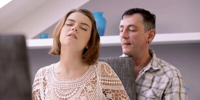 Russian teen has a strange fetish for really old guys