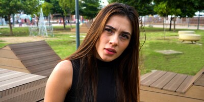 Colombian nymphomaniac caught in an unknown park - Camila Mush