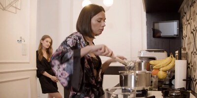 Two girls take turns eating each other out romantically