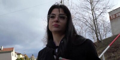 Streetwalker with a pretty face gets rammed in POV to orgasms