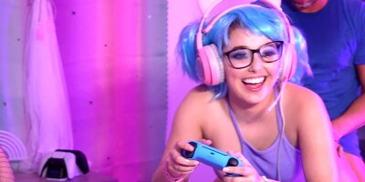 Nicky Rebel fucks two gaming chicks Leana Lovings & Krissy Knight