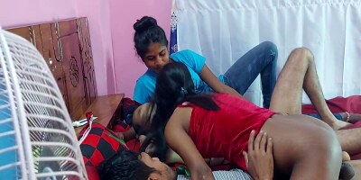 Desi Two Couples First Home Night Sex Enjoy Tight Pussy Fucked Hard Foursome Fucks