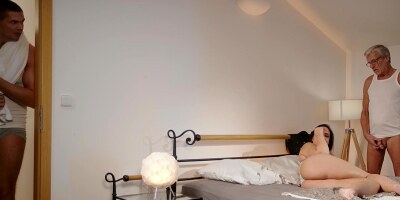 Curvy babe Sofia Lee gets fucked by stud in front of her husband