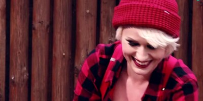 After cutting wood the busty lumberjack Angel Wicky relieves tension by fucking