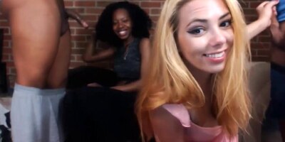 Interracial swapping foursome with black and white couple live at sexycamx