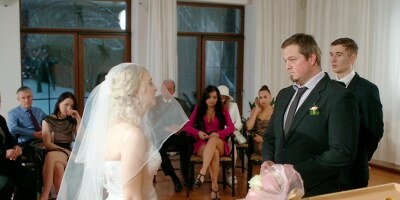 Sex at a wedding with bitch bride Kristy Waterfall