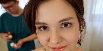 Iris Bloom babe in lingerie and POV anal sex