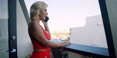 Sexy blonde MILF cheats on her man with a black cock