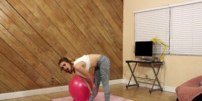 Masturbation instead of stretching from Petite Anastasia Knight