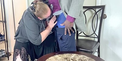 Business Meeting Resulted In Black Cock Blowjob By Ssbbw Blonde Milf Boss Eating Pussy In Office (big Cumshot On Tits)