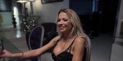 Insatiable babe Shalina Devine is taking on two big ones