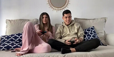 My Sister and I Betted A Blowjob Playing Video Games