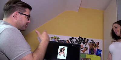 Chubby inked girl is ready to have fun with her husband