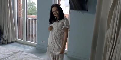 18 year old girl with amazing boobs and huge ass is riding