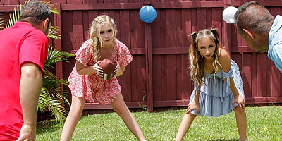 DaughterSwap - Adorable Girls Macy Meadows & Krissy Knight Swap Stepdads And Squirt On Their Cocks