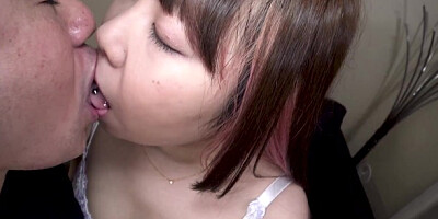 Cheerful female at big tits scene