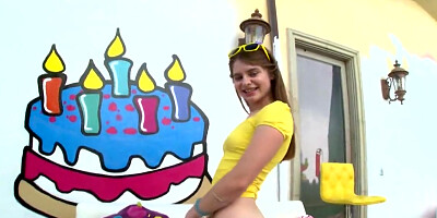 Striking Centerfold Flashes Monster Arse And Gets Ass H