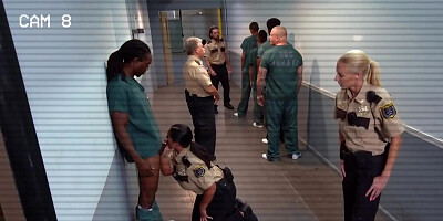 Busty cop woman is fucking with a big-dicked inmate