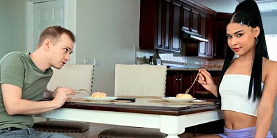 Step-Sis Says If you you shoot your load 3 ft Ill let you fuck me!