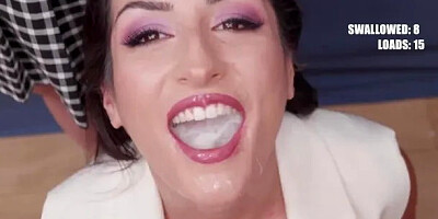 Annie Reis Swallows 107 Mouthful Cumshots
