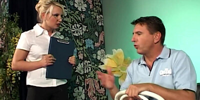 Anal screwing for a bitch blonde teacher by a BWC