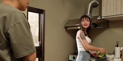 Exotic girl visits her boyfriend and makes love to him