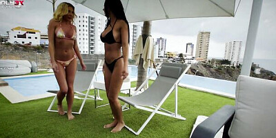 Marilyn Chambers and Marilyn Crystal's striptease action by Only 3X Girls