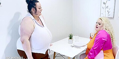 Bbw Peyton Thomas Massive Boobs Lesbian Waitress P1