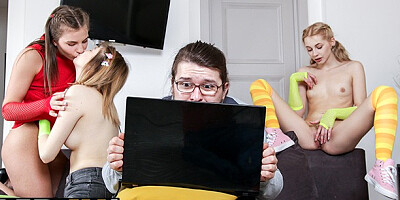 Desirable Carolina Sun and Kami Yammy's dyke4k movie