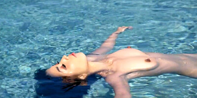 Big black cock dominating a tiny Asian by the pool