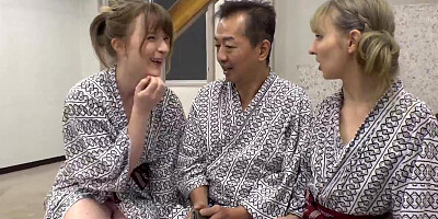 B3D3010-Getting slutted by blonde beauties traveling at a hot spring inn