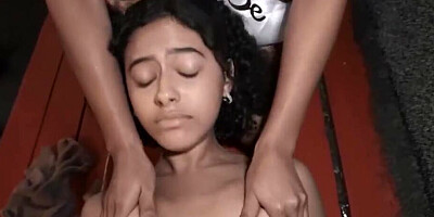 Bride Skyla Sun and her ebony friend Dani Diaz seduce a stranger