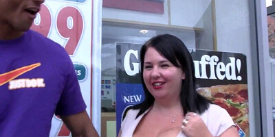 Plumper brunette picked up and fucked by BBC