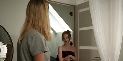 Classy girls Lottie Magne and Freya Mayer in lesbian video