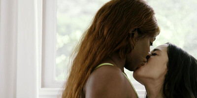 Strapon lesbian sex from Freya Von Doom and Amari Anne