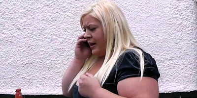Busty Blonde's huge boobs porn by BBW Pickup