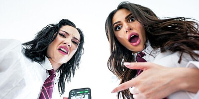 Watch looking-good Hime Marie and Jazmin Luv's xxx