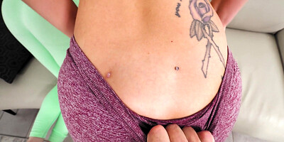 POV threesome with experienced MILFs Elena Bunnz and Sage Pillar