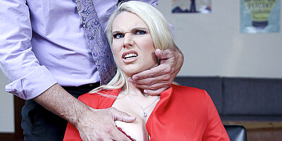 Blonde mom brutally fucked in office