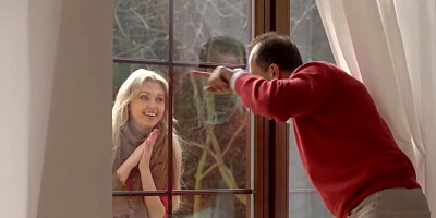 Professor is seducing a young blonde teen student