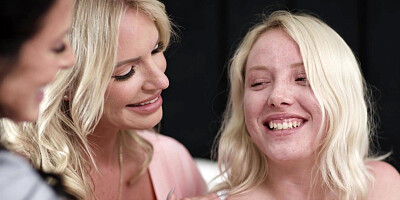 GIRLSWAY - Homeless Girl Fucks MILFs Couple Reagan Foxx & Rachael Cavalli in Exchange For a Home!