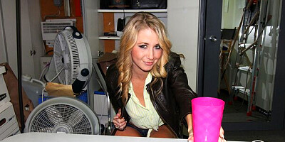 Slutty Casi James - young (18+) porn - Back Room Facial