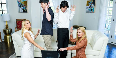 Mom Swap featuring Julia Robbie and Charlie Forde's blowjob video