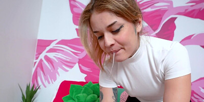 Inked girl Vanessa Vega sucks a hard cock and rides it