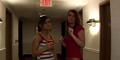 Amateur action featuring some skinny college whores