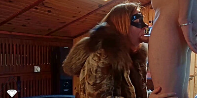 Milf In Fur Gets Anal Creampie On A Living Room Table After Pussy Licking