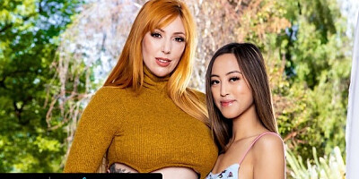 Prurient Lauren and Alexia's pussy rubbing trailer