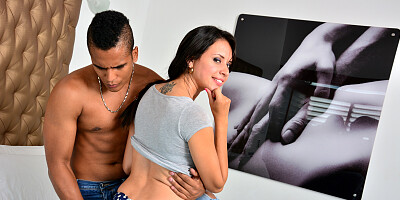 Oiled-up girl Adriana Ramos is fucked in homemade video