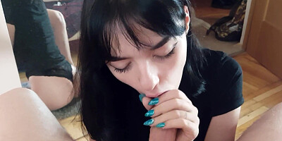 fabulous blowjob from a beautiful teen